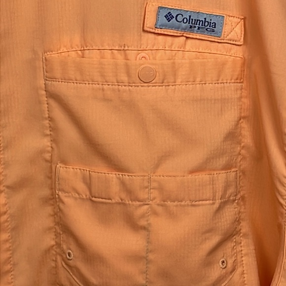 EUC Columbia Men’s PFG Tamiami ll Short/Sleeve In Coral Orange Peach Size XXL - Picture 4 of 7